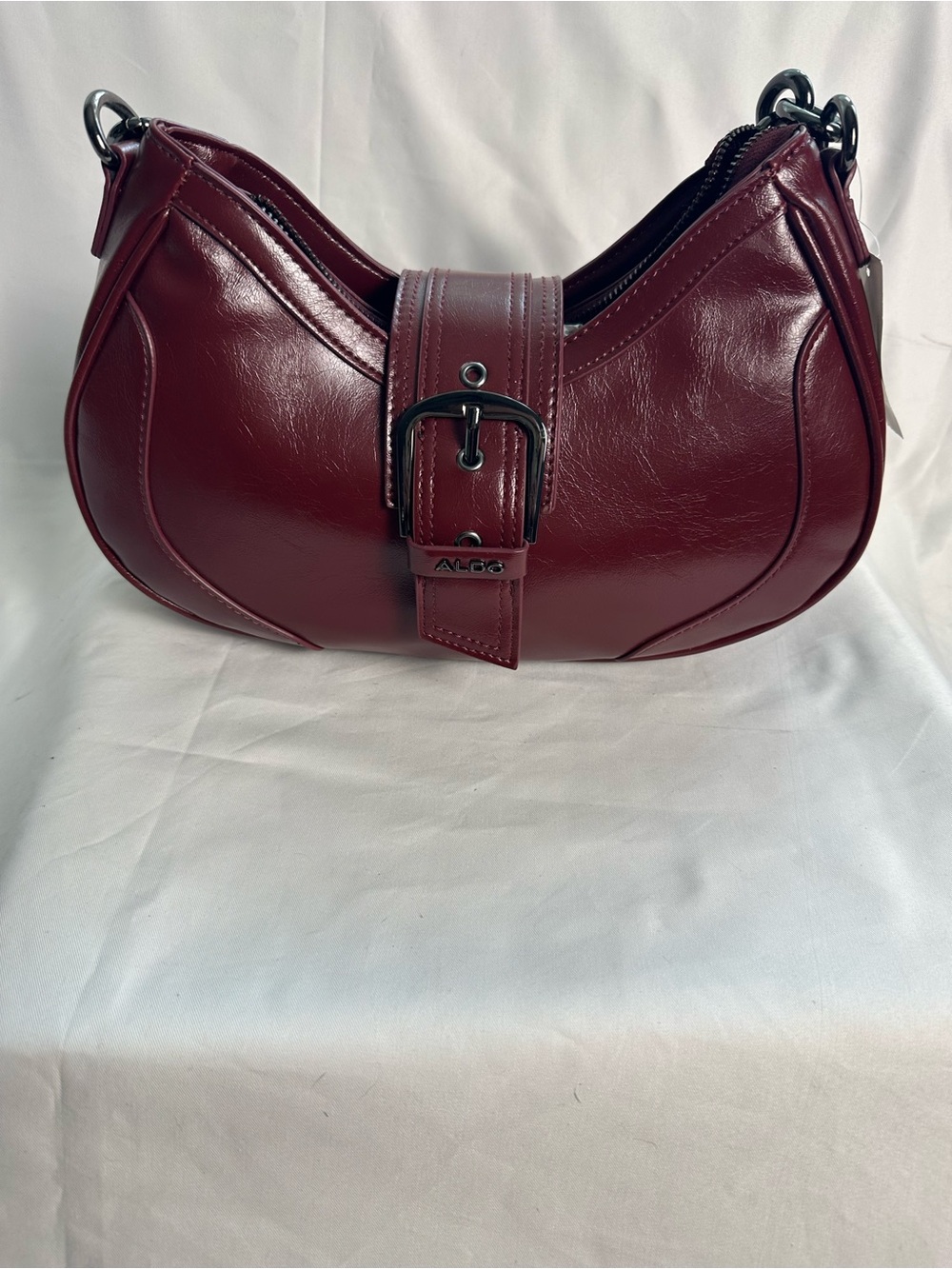 ALDO Deep Burgundy Crescent Shoulder Bag